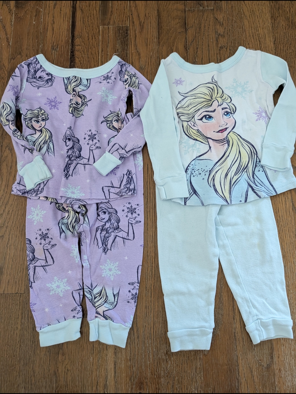 Disney Frozen Elsa Two-Piece Pajama Set - Purple & Light Blue 2T